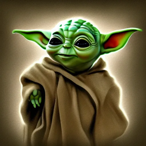 Image similar to baby yoda in world war ii digital art painting