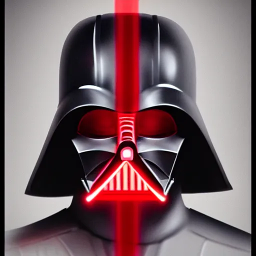 Image similar to darth vader's head coming out of a red mist, profile pic, centered, accurate anatomy, highly detailed, digital art