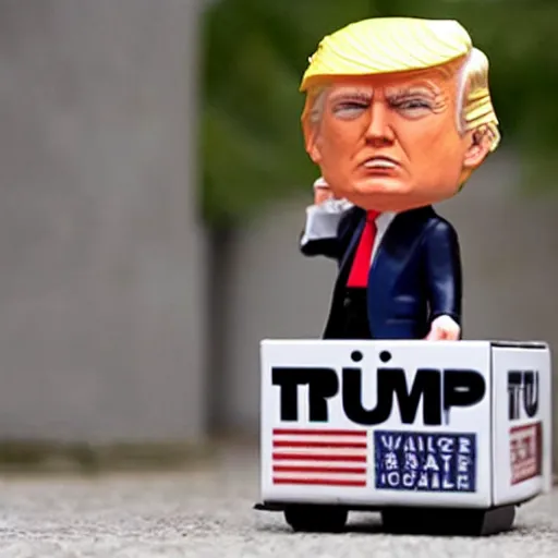 Image similar to fbi agents opening boxes of donald trump bobble heads