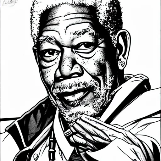 Portrait of Morgan Freeman by manda on Stars Portraits  1