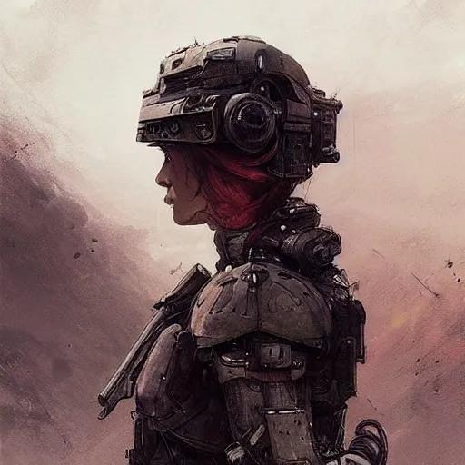 Prompt: in the distance machines come to transform eden - day by day, colourised, face portrait, epic, tragic, military art, fantasy, dieselpunk, hd shot, digital portrait, beautiful, artstation, comic style, by artgerm, guy denning, jakub rozalski, magali villeneuve and charlie bowater