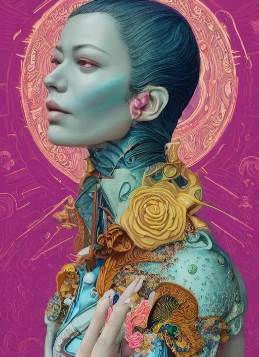 Image similar to meditation :: by Martine Johanna and Simon Stålenhag and Chie Yoshii and Casey Weldon and Guillermo del toro :: ornate, dynamic, particulate, rich colors, intricate, elegant, highly detailed, centered, artstation, smooth, sharp focus, octane render, 3d