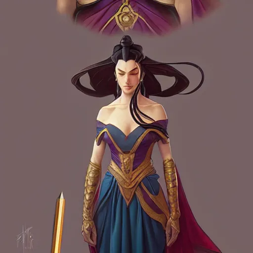 Image similar to Princess Azula from Avatar The Last Airbender, D&D, fantasy, intricate, elegant, highly detailed, digital painting, artstation, concept art, matte, sharp focus, illustration, art by Artgerm and Greg Rutkowski and Alphonse Mucha