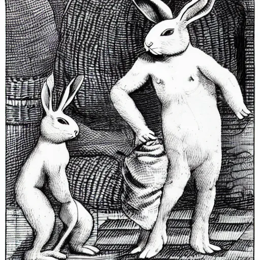 Image similar to rabbit person hybrid