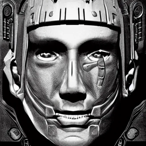 Image similar to a portrait of a borg from star trek from the terrifying and incomprehensible beyond, body horror, by gerard brom and ansel adams