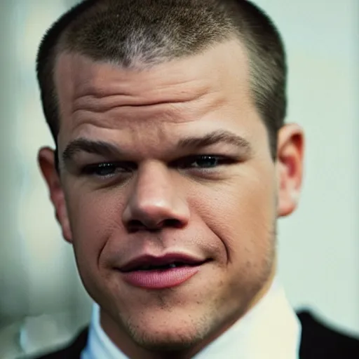 Image similar to bald matt damon