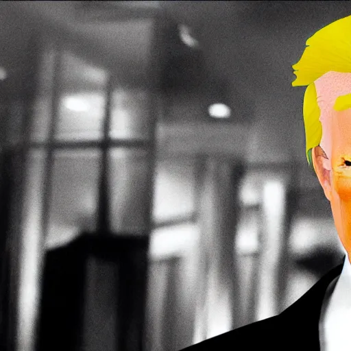 Prompt: donald trump as max headroom, ultrafine detail,