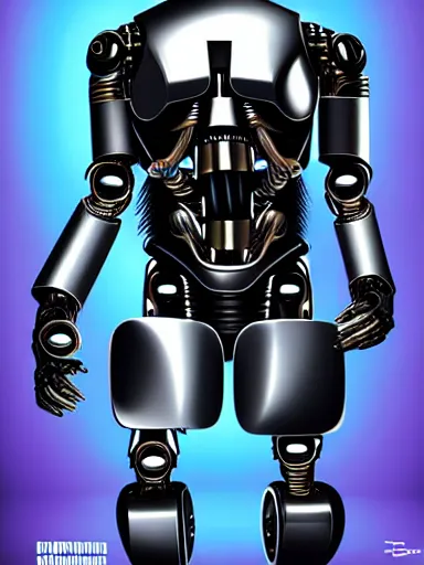 Prompt: anthropomorphic sloth cyborg, the terminator : : cyberpunk, terminator : : digital art, concept art, digital illustration, photorealism, fashion photography