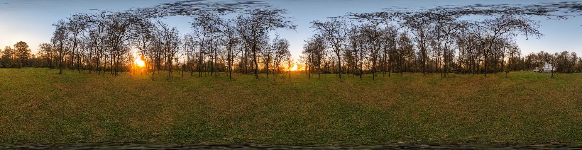 Image similar to spherical panorama photo of country american village streen dawn 5 0 mm