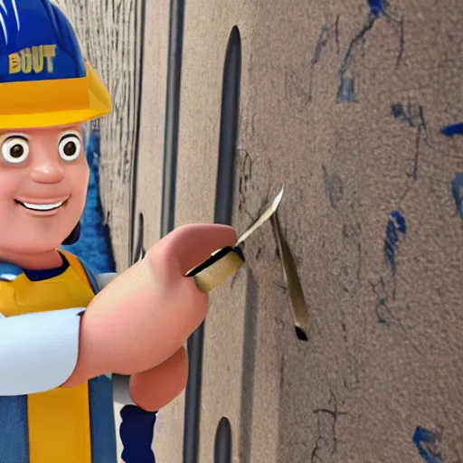 Prompt: Bob the builder building the Berlin wall, photorealistic, 4K,