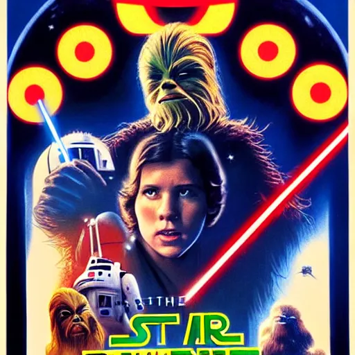 Image similar to the poster for star wars with fruits, a poster by edward george handel lucas, cg society, reimagined by industrial light and magic, movie poster, poster art