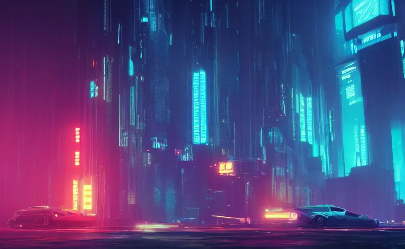 Image similar to A scene from bladerunner 2049, rendered by Beeple, synthwave style, environment concept, digital art, unreal engine, WLOP, trending on artstation, 4K UHD image,