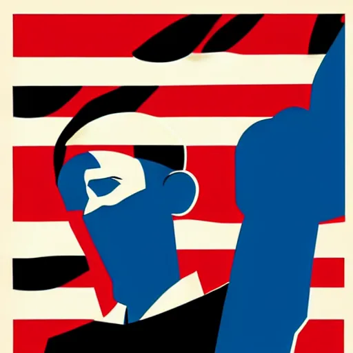 Image similar to Obama, graphic illustration by Jamie Hewlett, bold colors