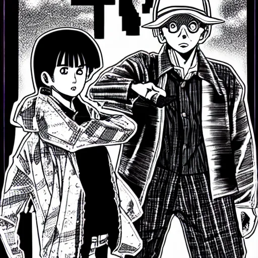 Image similar to back to the future manga by junji ito