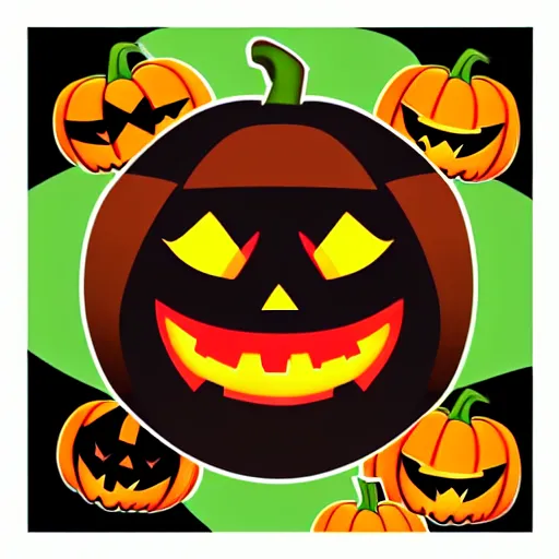 Image similar to a vector sticker halloween character
