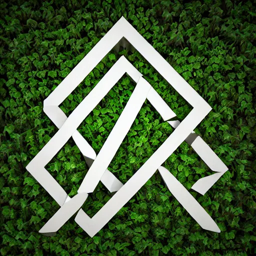 Prompt: Penrose triangle made of vines, in the middle of a secret secluded garden grove, soft lighting, god rays, trending on artstation, photo, 8k