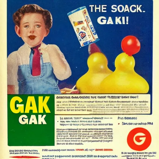 Image similar to advertisement for GAK, GAK advert