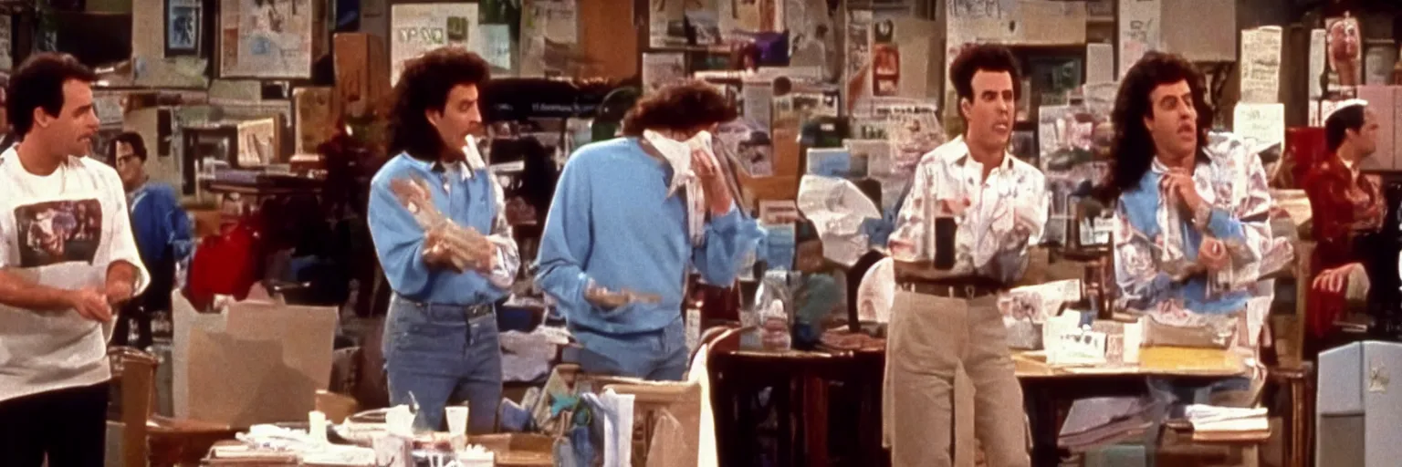 Prompt: a screenshot from Seinfeld (1989)