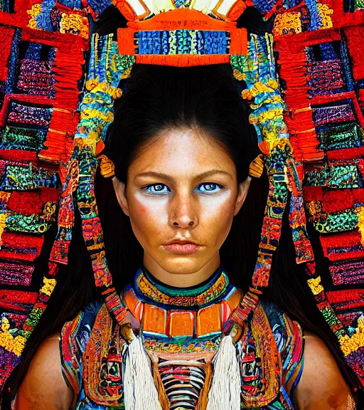 Image similar to portrait_photo_of_a_stunningly beautiful mayan maiden, 16th century, hyper detailed by Annie Leibovitz, Steve McCurry, David Lazar, Jimmy Nelsson, professional photography