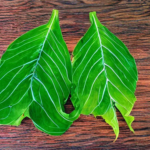 Prompt: papaya leaves
