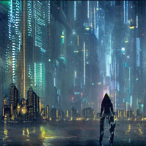 Scavenger Cityscape Cyberpunk HD Wall - KDE Store