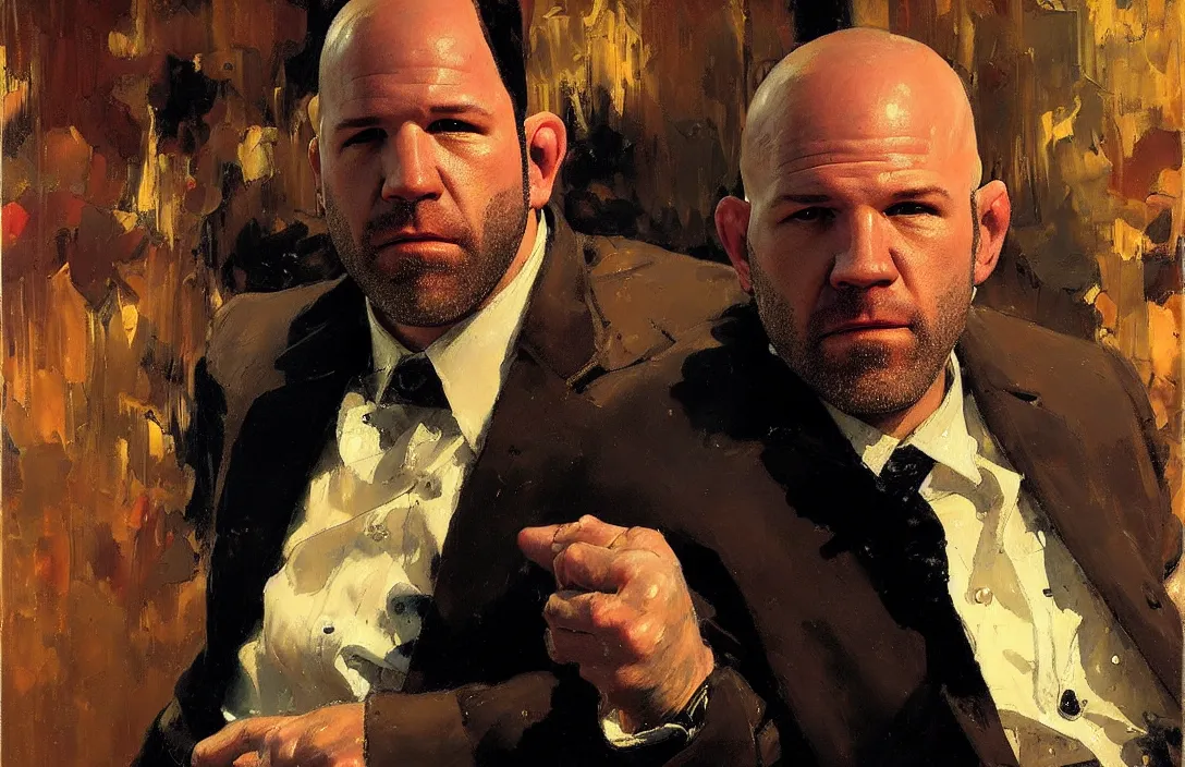 Image similar to portrait of dana white!!!!!!!!!!!!!!!!!!!!!!!!!!!, detailed face, detailed painting,, epic lighting, by ilya repin, phil hale and kent williams