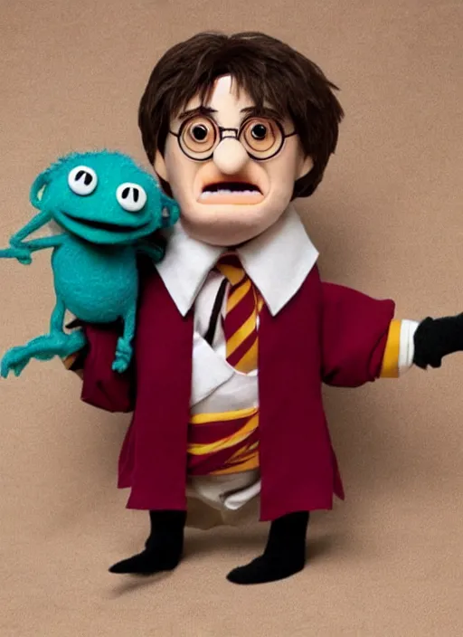 Prompt: Harry Potter as a muppet