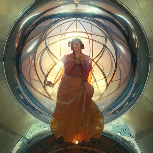 Prompt: a young and powerful goddess trapped in a dome, bubble, prisoner, panicking, lightning, energy bursts, highly detailed, digital painting, artstation, concept art, sharp focus, cinematic lighting, illustration, art by artgerm and greg rutkowski, alphonse mucha, cgsociety