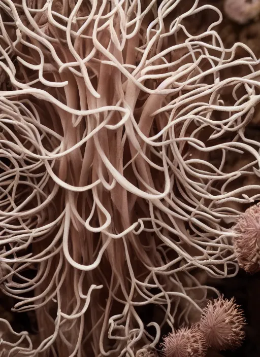 Prompt: hyper realistic photography of intricate polyp medusae hybrid cinematic, symmetric detailed,