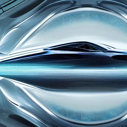 Image similar to A seamless pattern of sci-fi organic zaha hadid car ash thorp car khyzyl saleem organic car Daniel Simon design in the blade runner 2049 film keyshot product render cloudy plastic ceramic material shiny gloss water reflections, seamless pattern, Octane render in Maya and houdini, vray, large motifs, ultra high detail ultra realism, unreal engine, 4k in plastic dark tilt shift