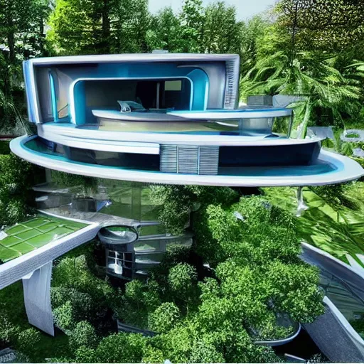 Image similar to futuristic dream house