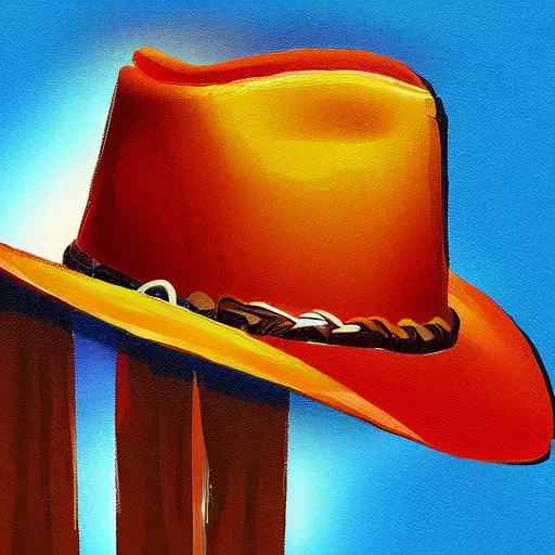 Image similar to phone wearing a cowboy hat, digital art