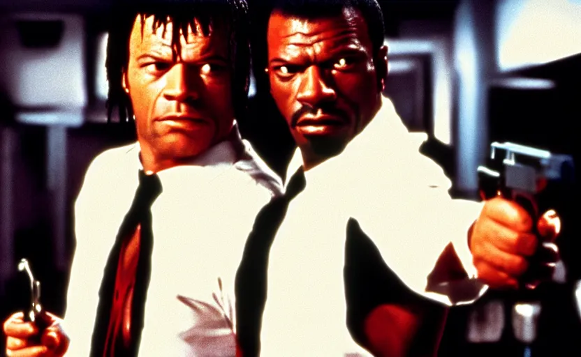 Image similar to film still of Pulp Fiction, high resolution, 4k, 8k, hd, full color