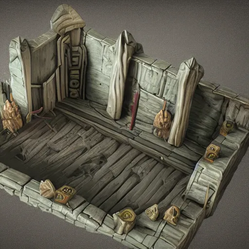 Prompt: d & d miniature 3 d render, high quality, high detail