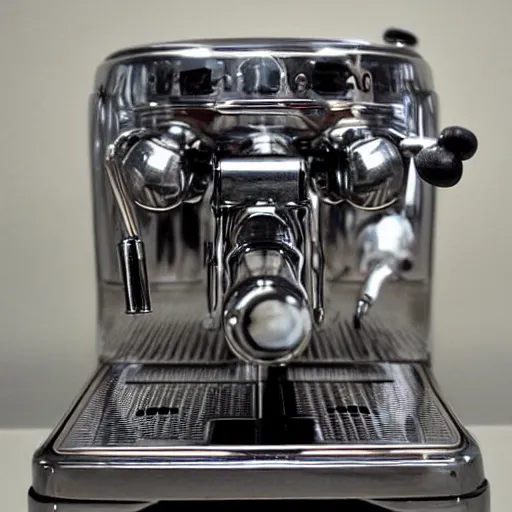 Image similar to an espresso machine designed by giger, detailed, intricate