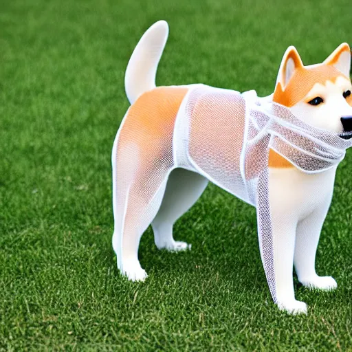 Prompt: mesh of shiba inu