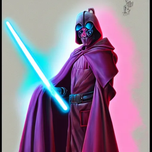 Prompt: pinkie pie as a sith lord, painting by Victor Nizotsev