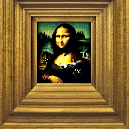 Image similar to the model of the Mona Lisa in real life, portrait photo