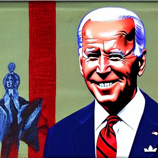 Image similar to Joe Biden can't remember, artwork by Ivan Seal, 8k, oil painting, high definition, highly detailed