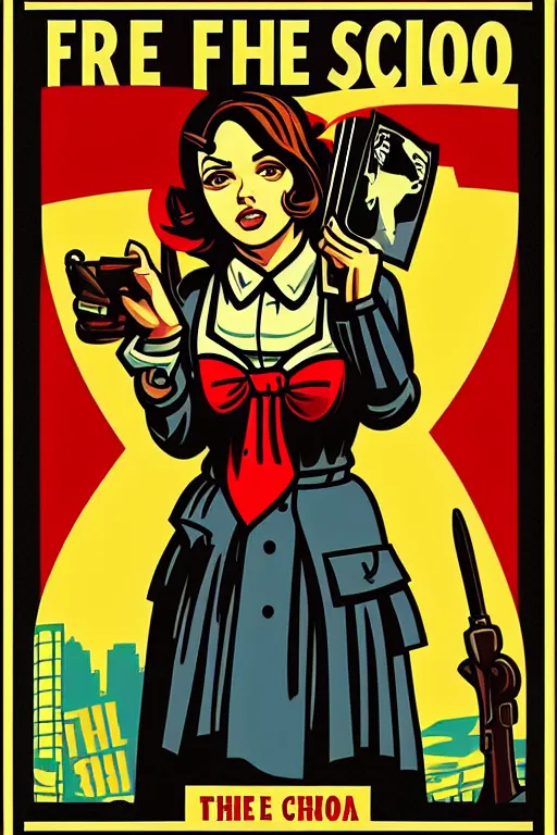 Prompt: free the school for the poor, propaganda poster.!!! pop art, pixel, bioshock, gta chinatown, artgerm, richard hamilton, mimmo rottela