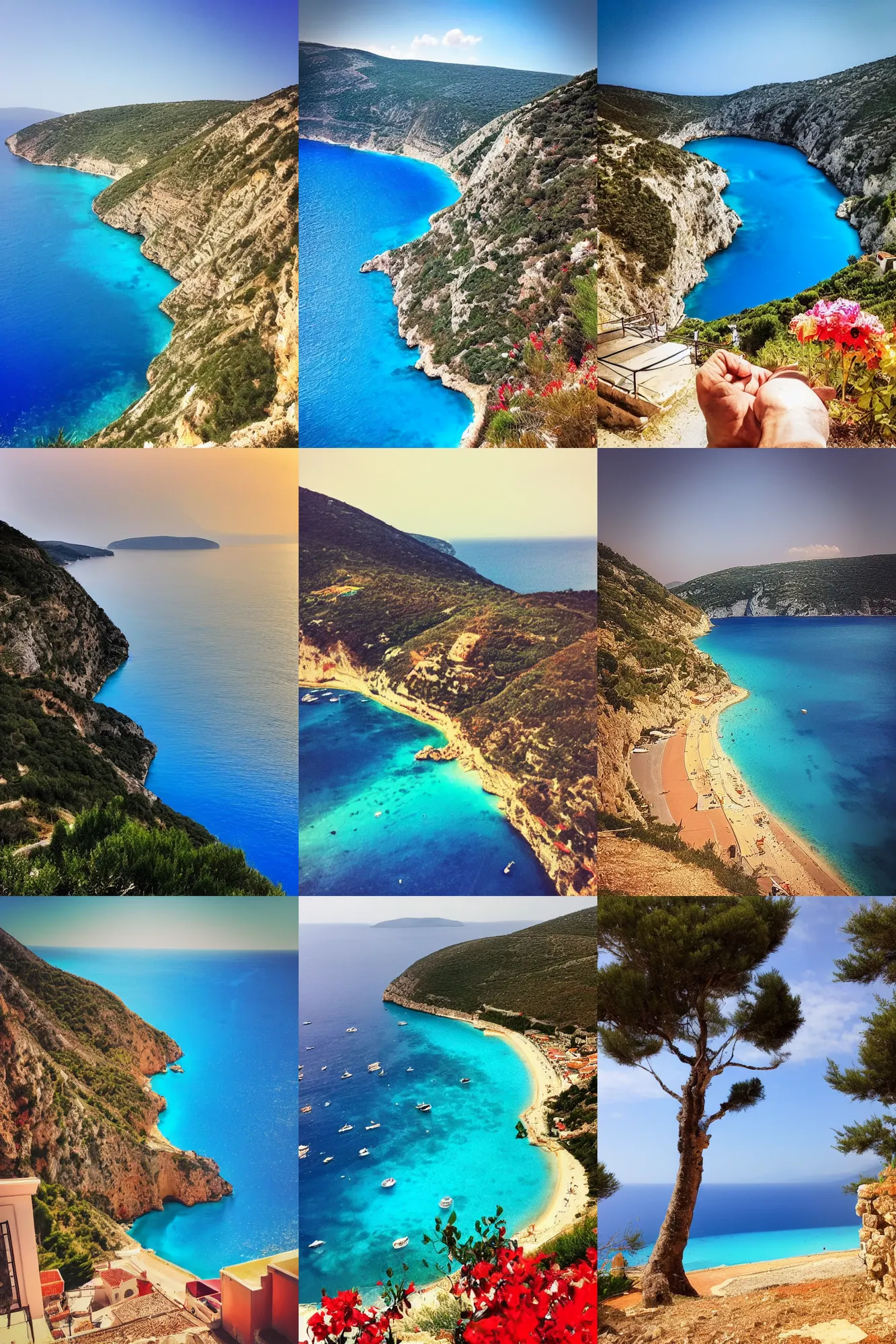 Prompt: a holiday photo from my trip to Kefalonia, taken on my iphone