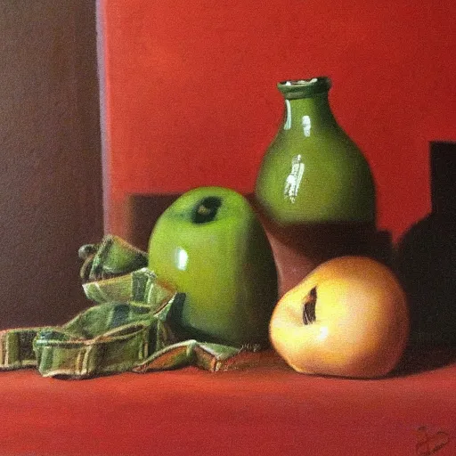 Image similar to still life painting by David Brown, matte,