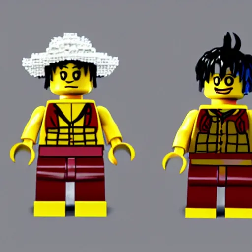 Image similar to luffy as lego