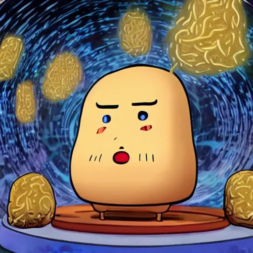 Image similar to Dr. Potato strange opens a portal to the potato dimension