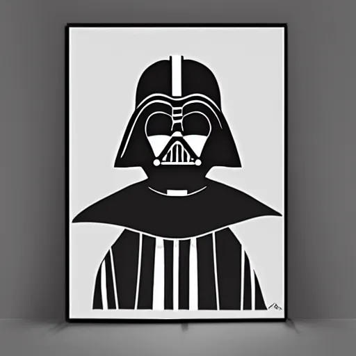 Prompt: darth vader in the style of man ray