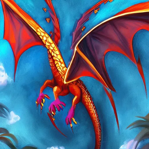 Prompt: beautiful painting of a dragon, accurate, digital art, wings of fire