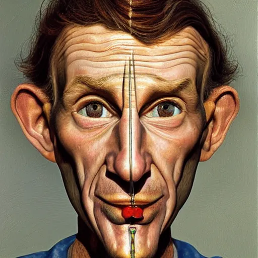 Image similar to pinocchio long nose, high quality high detailed painting by lucian freud, hd, photorealistic lighting