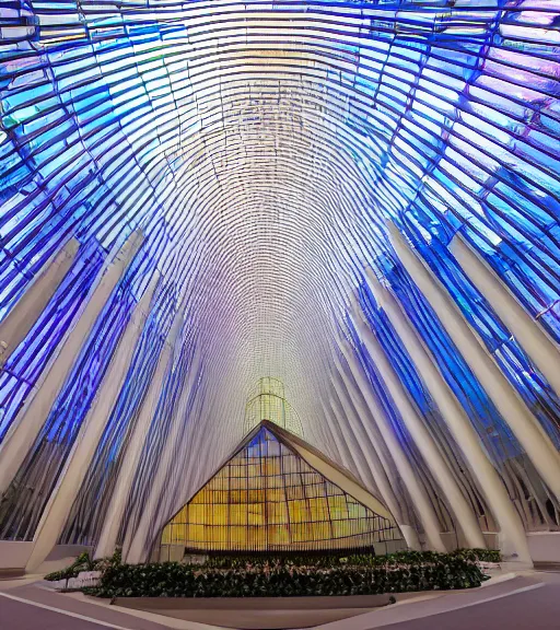 Image similar to Magnificent inside of the crystal cathedral, prisms