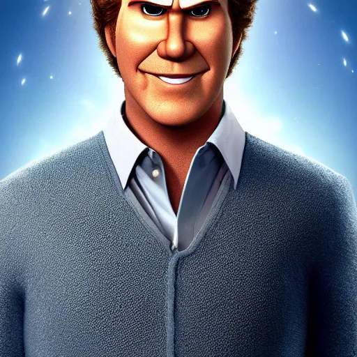 Image similar to will Ferrell in megamind