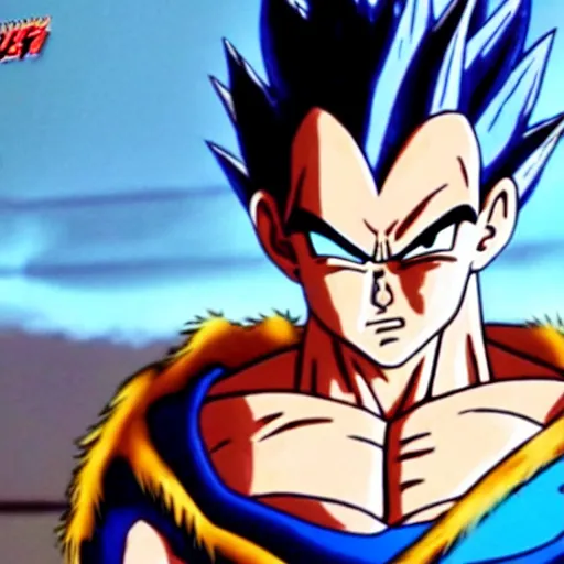 Image similar to vegeta in the live action movie, in the style of dragonball the movie